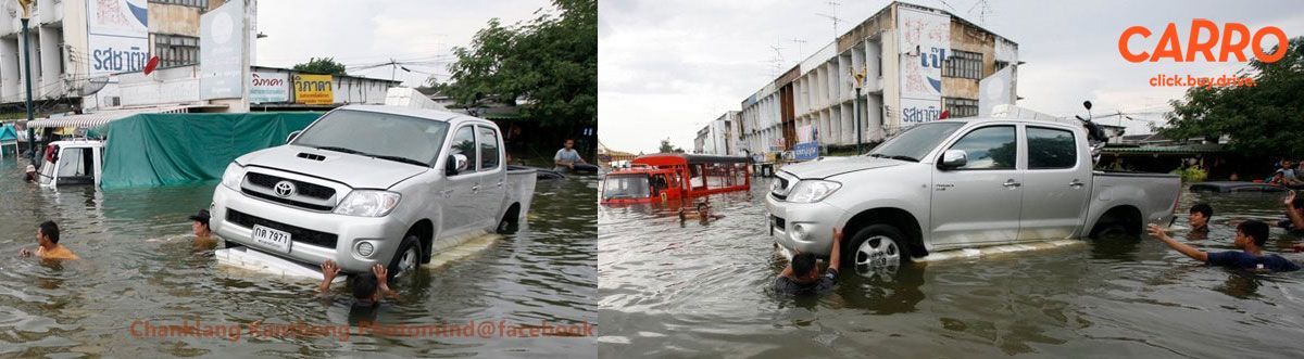ภูมิปัญญาไทยๆ! โฟมยักษ์ลอยน้ำ ช่วยไม่ให้รถจมน้ำ เมื่อน้ำท่วมใหญ่!